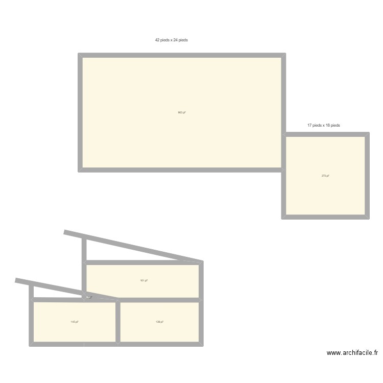 F9 mars. Plan de 6 pièces et 156 m2