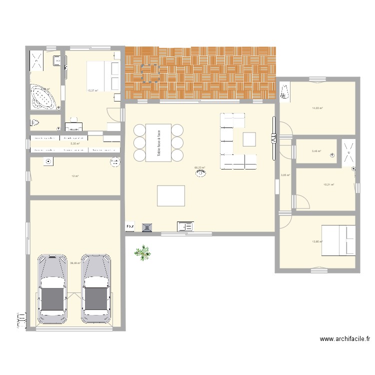 PLAN 1 maison. Plan de 11 pièces et 191 m2