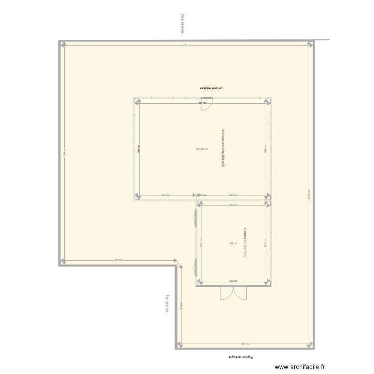 Plan extension maison Dieudonné. Plan de 0 pièce et 0 m2