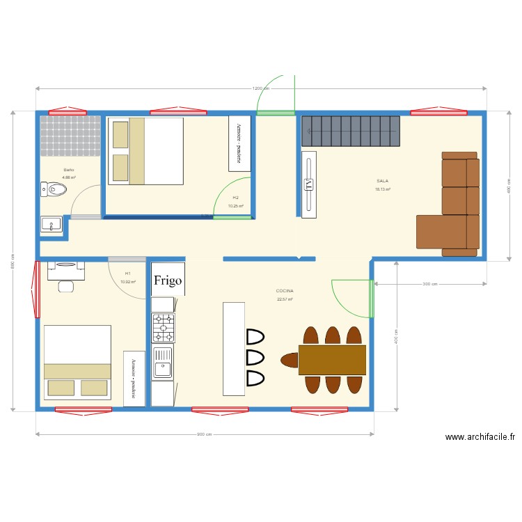 Proyecto House. Plan de 0 pièce et 0 m2