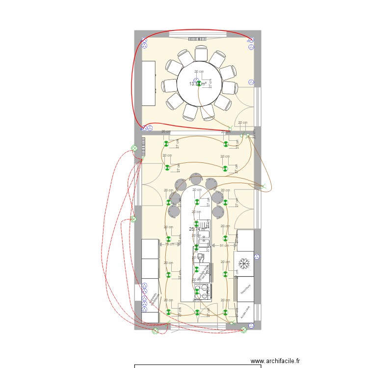 Cuisine  SàM 11 nov 18. Plan de 0 pièce et 0 m2