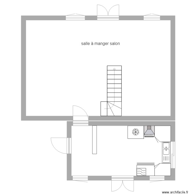 plan cuisine. Plan de 0 pièce et 0 m2