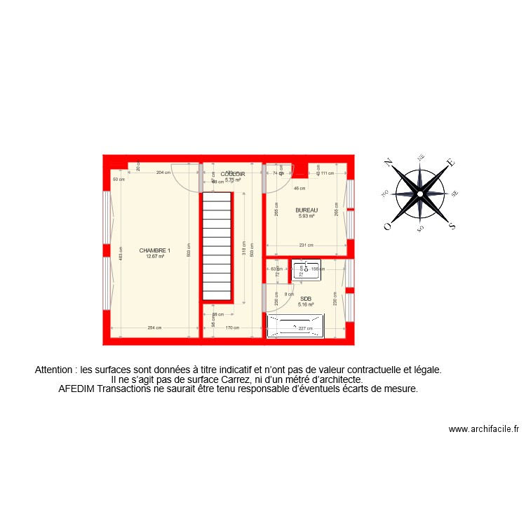 BI 5177 ETAGE 1. Plan de 0 pièce et 0 m2