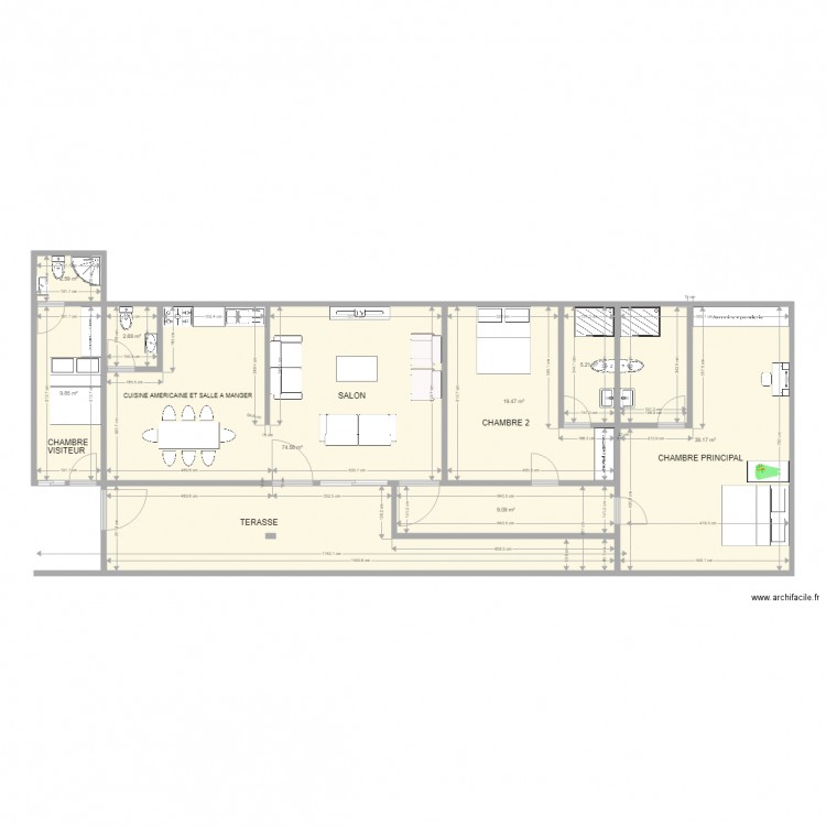 maison. Plan de 0 pièce et 0 m2