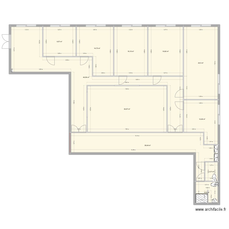 Local QF. Plan de 0 pièce et 0 m2