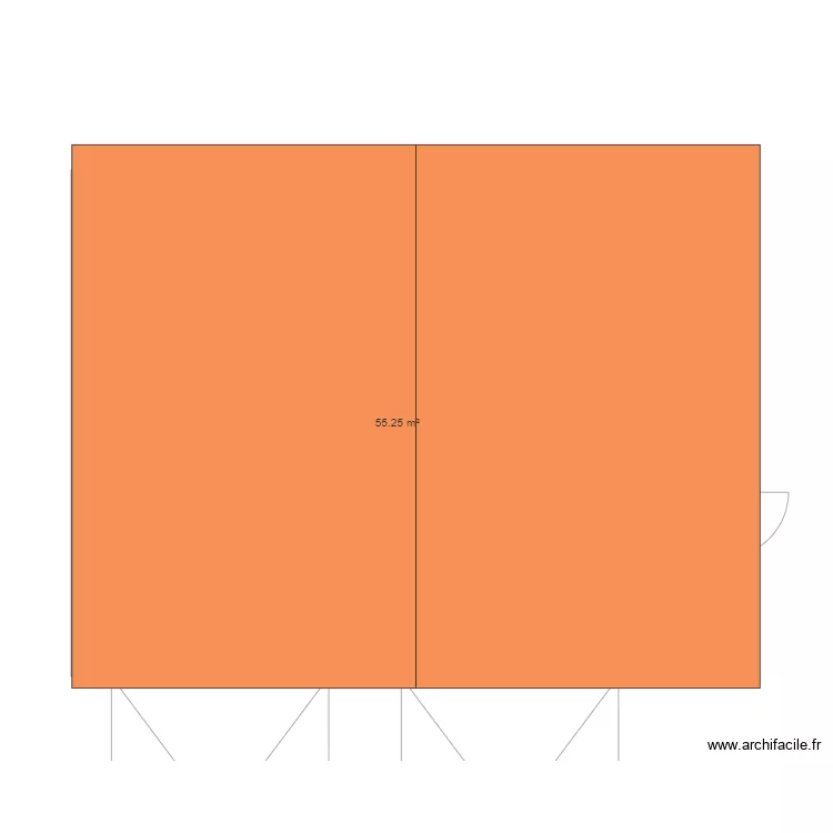 GARAGE JB PLAN DE MASSE AVEC TOITURE. Plan de 