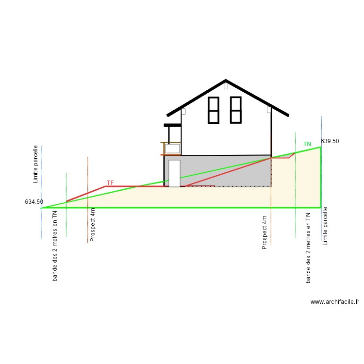 bonnet coupe sur terrain. Plan de 0 pièce et 0 m2