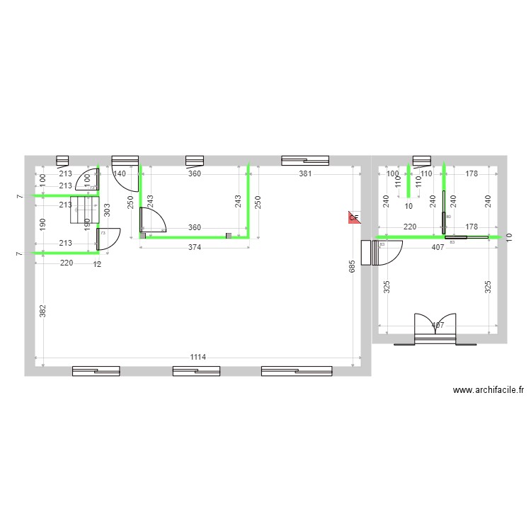 GOUMET CLOISON RDC. Plan de 0 pièce et 0 m2