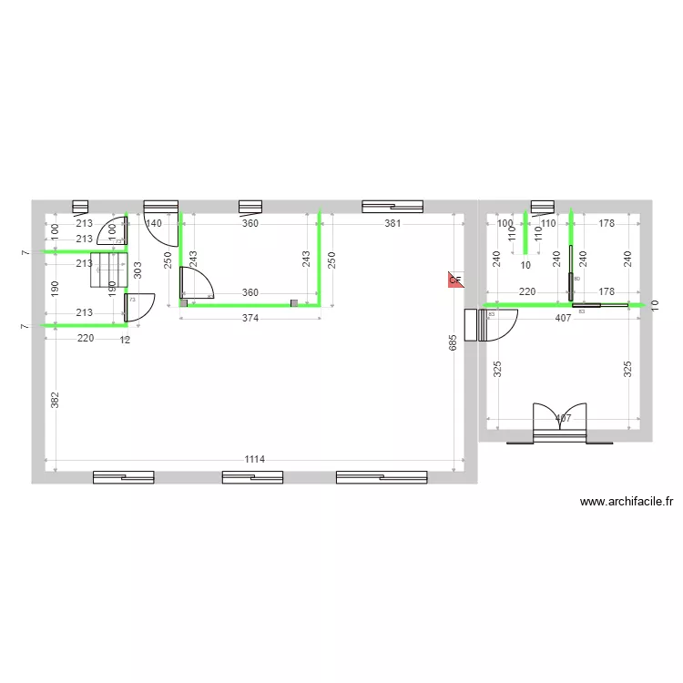GOUMET CLOISON RDC. Plan de 