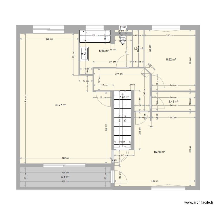 1er étage . Plan de 0 pièce et 0 m2