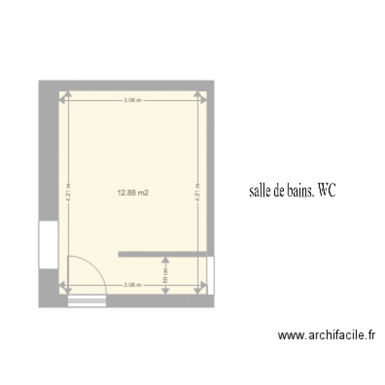 salle de bains. Plan de 0 pièce et 0 m2