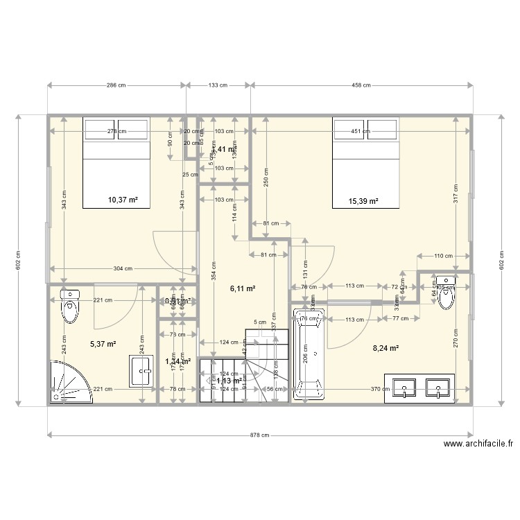 Planta 0 Actual v1. Plan de 9 pièces et 50 m2