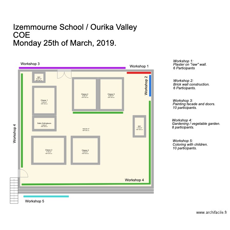 Plan de masse Ecole Izemmourne Signalétique. Plan de 0 pièce et 0 m2