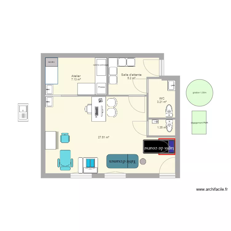 local 12 avec wc. Plan de local 12 avec wc. Plan de