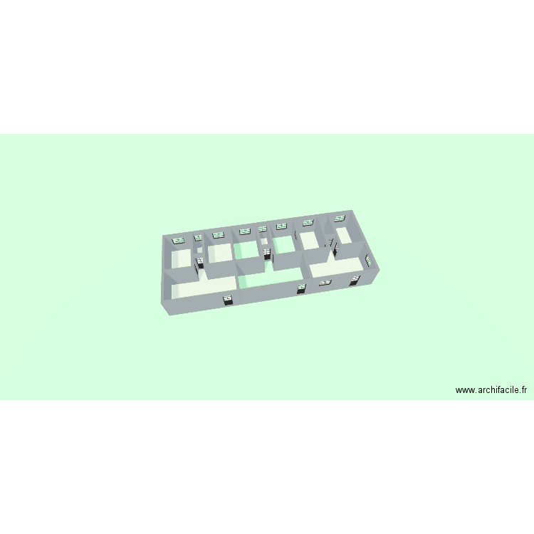 Appartement T3. Plan de 9 pièces et 88 m2