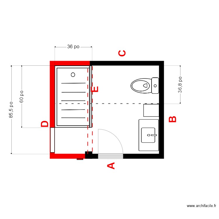 nath R Menuiserie. Plan de 1 pièce et 6 m2