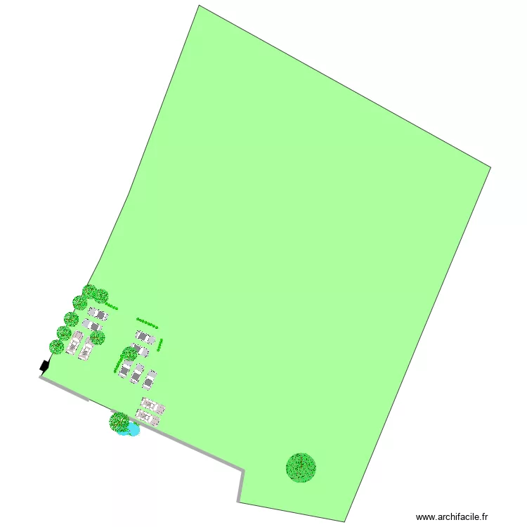 Verger jardin. Plan de 