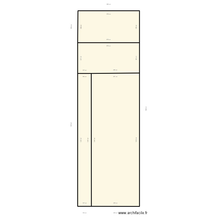 placard. Plan de 4 pièces et 106 m2