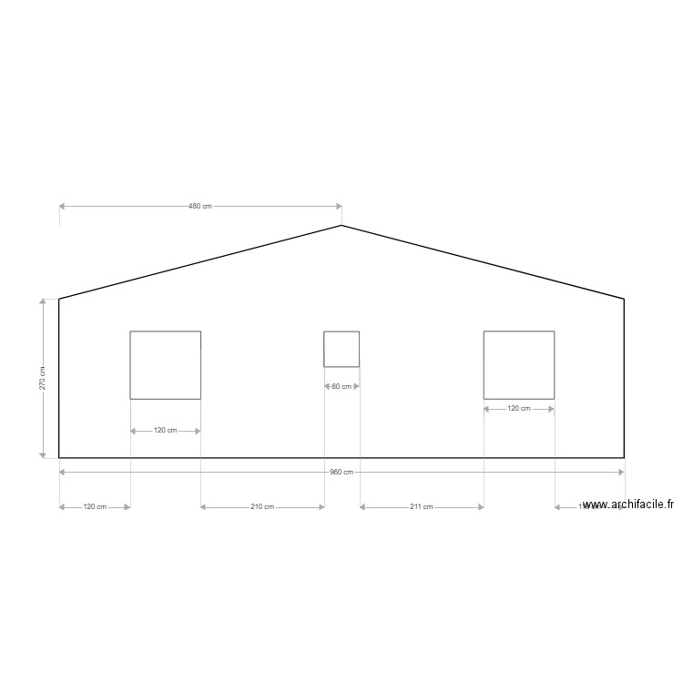  face est. Plan de 0 pièce et 0 m2