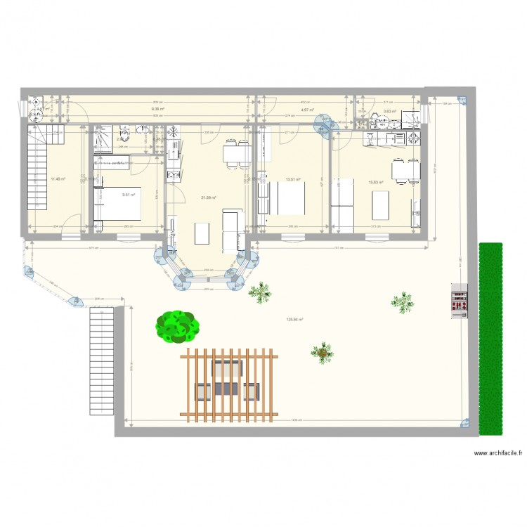 AIGUILHE 2 T2 RDC JARDIN. Plan de 0 pièce et 0 m2