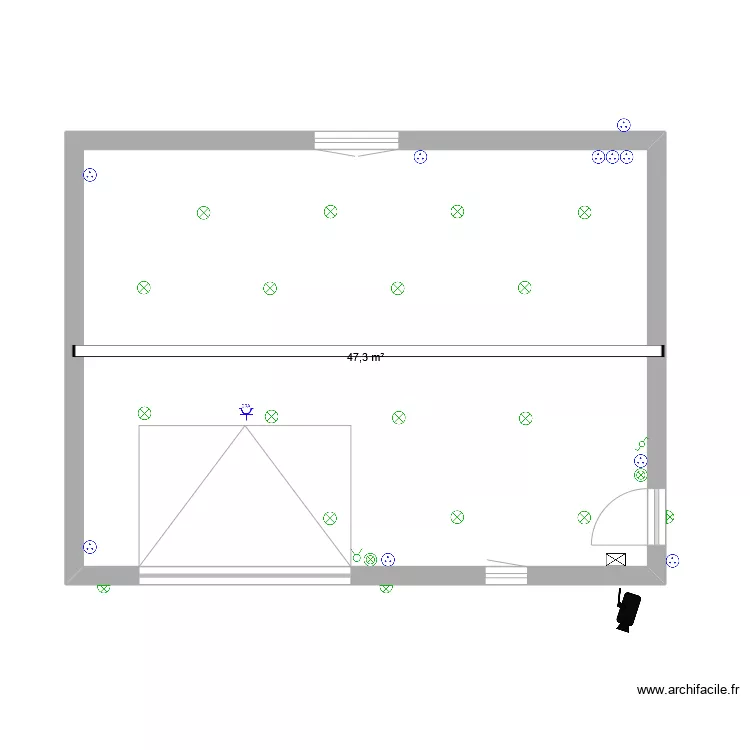 Electricit&eacute; garage. Plan de 