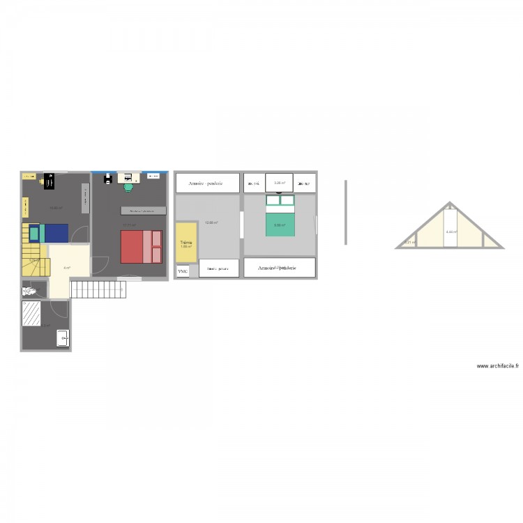 Modif étage 1. Plan de 0 pièce et 0 m2