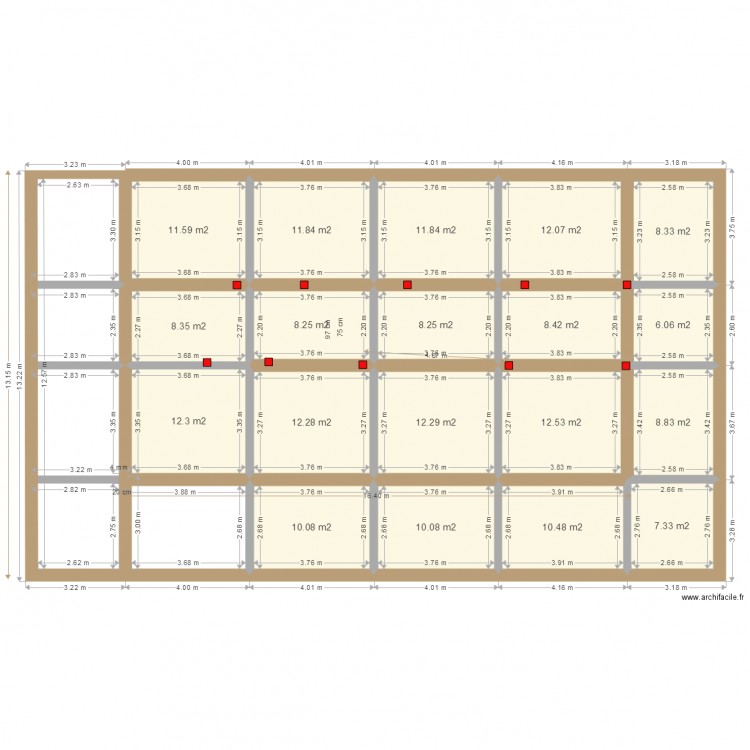 Calepinage plancher bas. Plan de 0 pièce et 0 m2