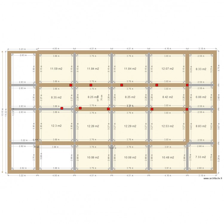 Calepinage plancher bas. Plan de 0 pièce et 0 m2