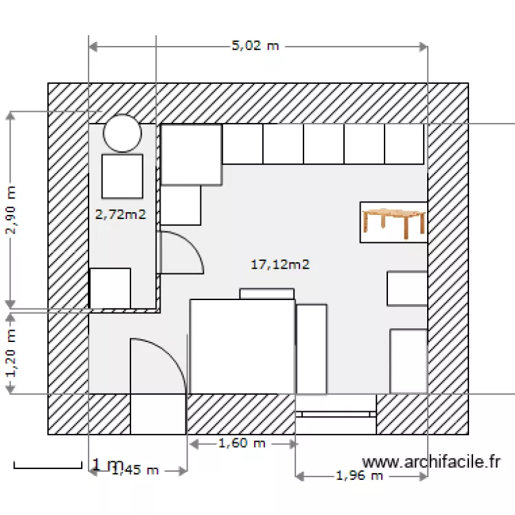 lamb&eacute; rdc12. Plan de 