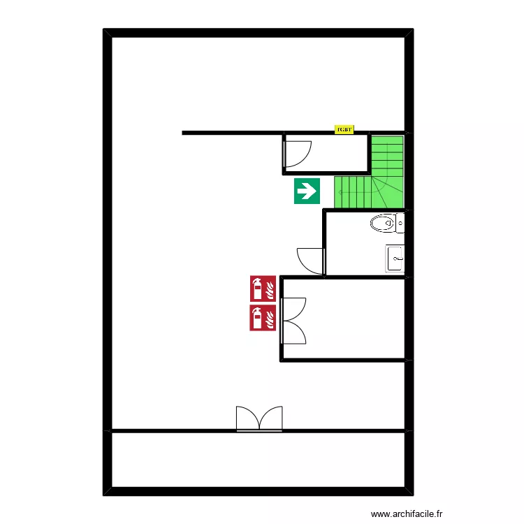 La Plage - Etage. Plan de 