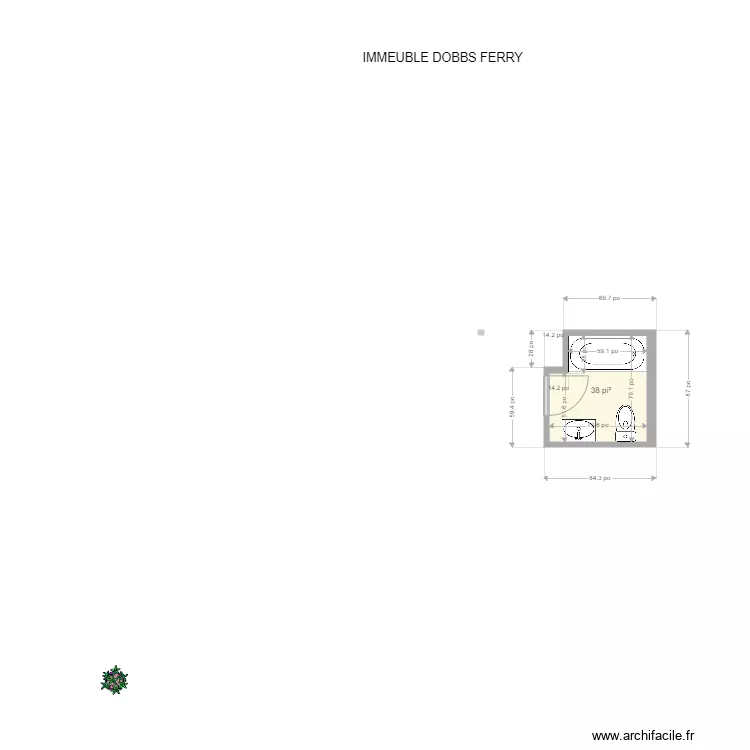 SALLE DE BAINS KIKA pouces. Plan de SALLE DE BAINS KIKA pouces. Plan de