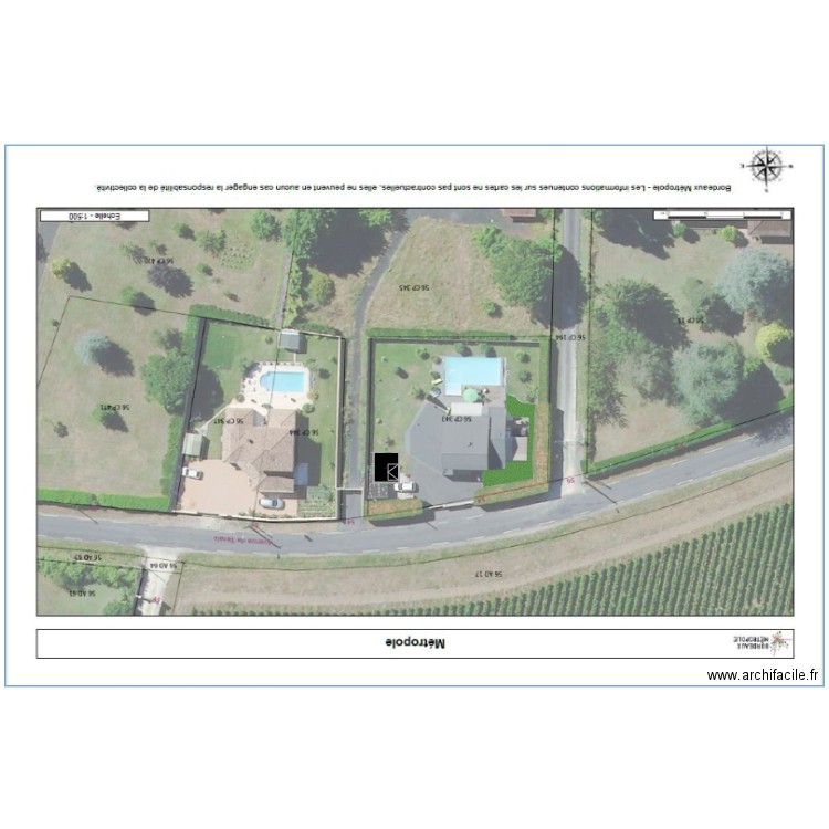 vue aerienne. Plan de 0 pièce et 0 m2