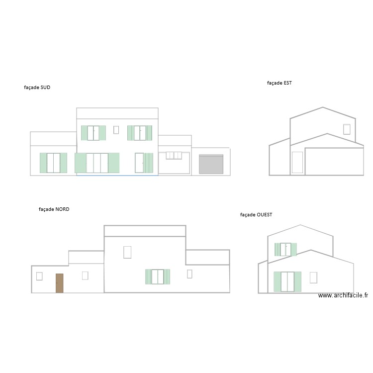 facade échelle. Plan de 0 pièce et 0 m2