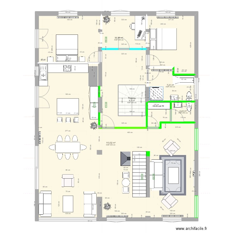 2590 Entredozon - V2.1. Plan de 19 pièces et 324 m2