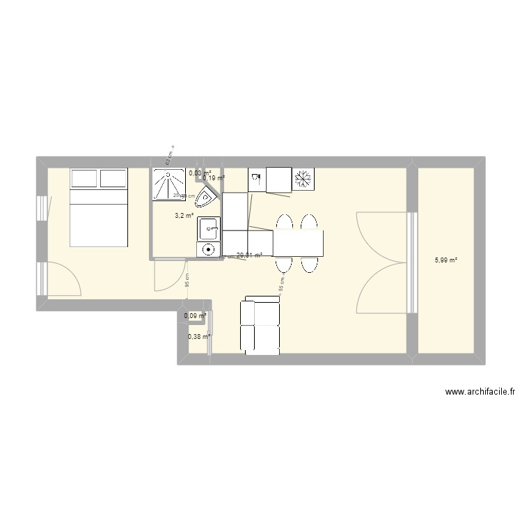 appartement les sablettes n4. Plan de 0 pièce et 0 m2