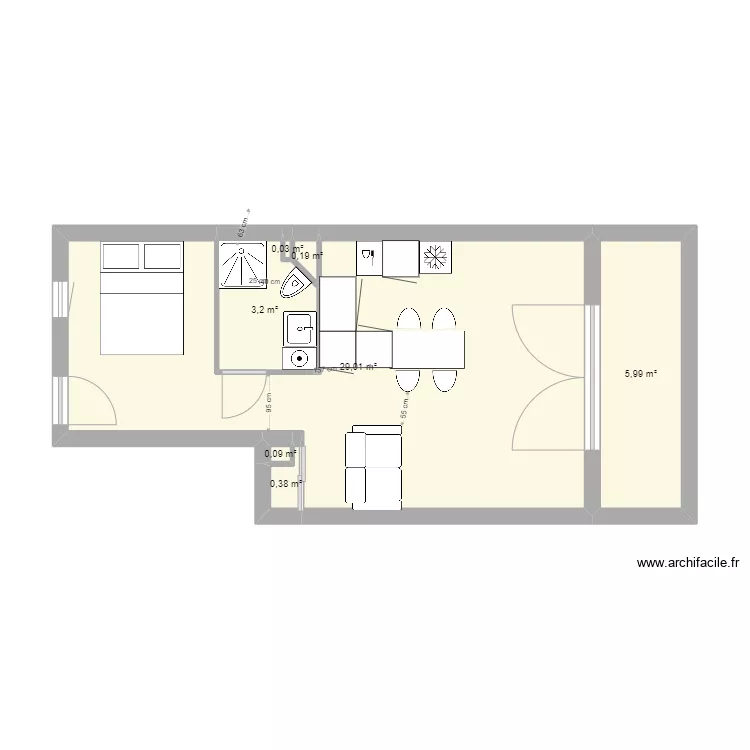 appartement les sablettes n4. Plan de 
