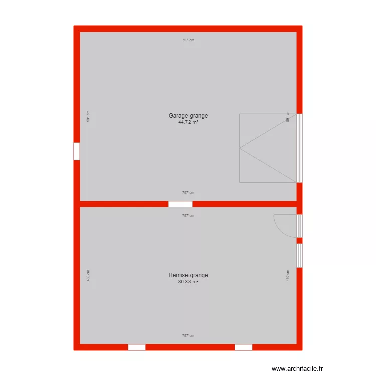 BI 3902  annexe c&ocirc;t&eacute;. Plan de 