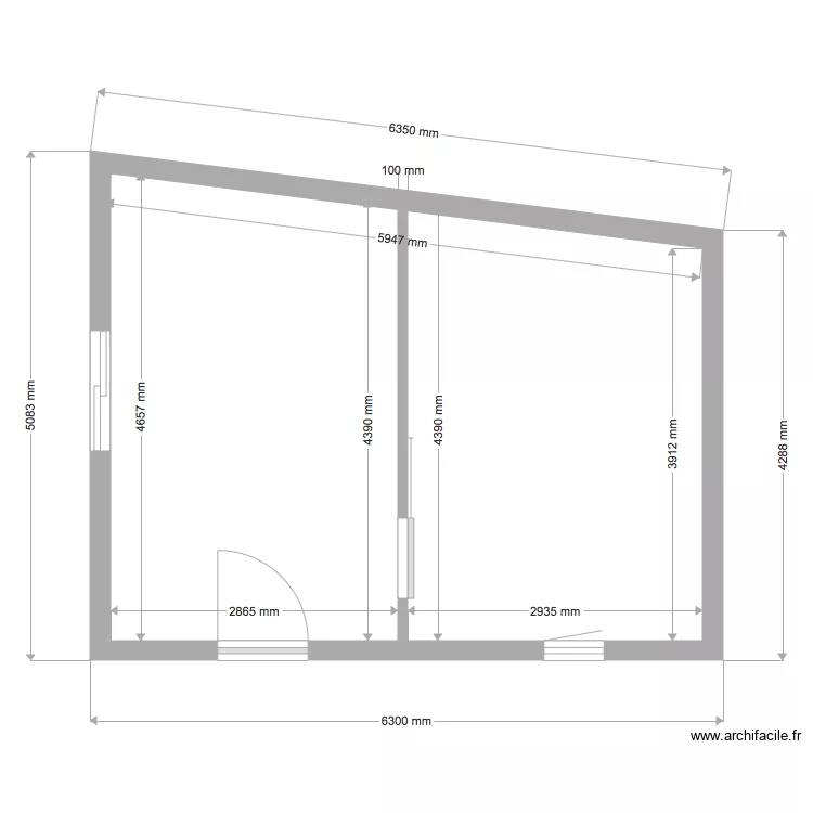 Abri jardin. Plan de 