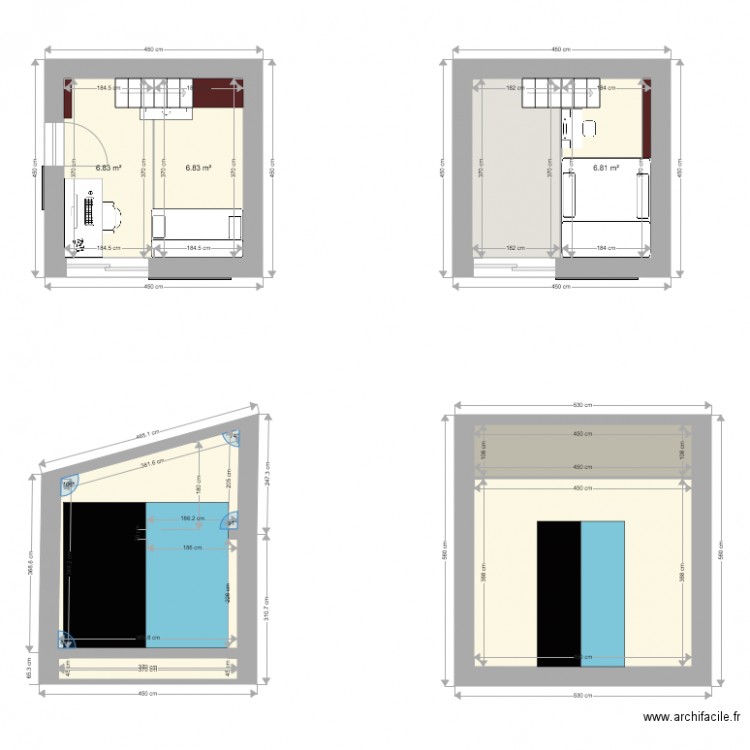pailler mezzzanine 450x450 pente ouest. Plan de 0 pièce et 0 m2