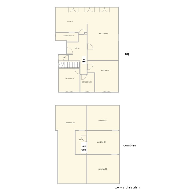 dudit rdc combles am 1334. Plan de 0 pièce et 0 m2