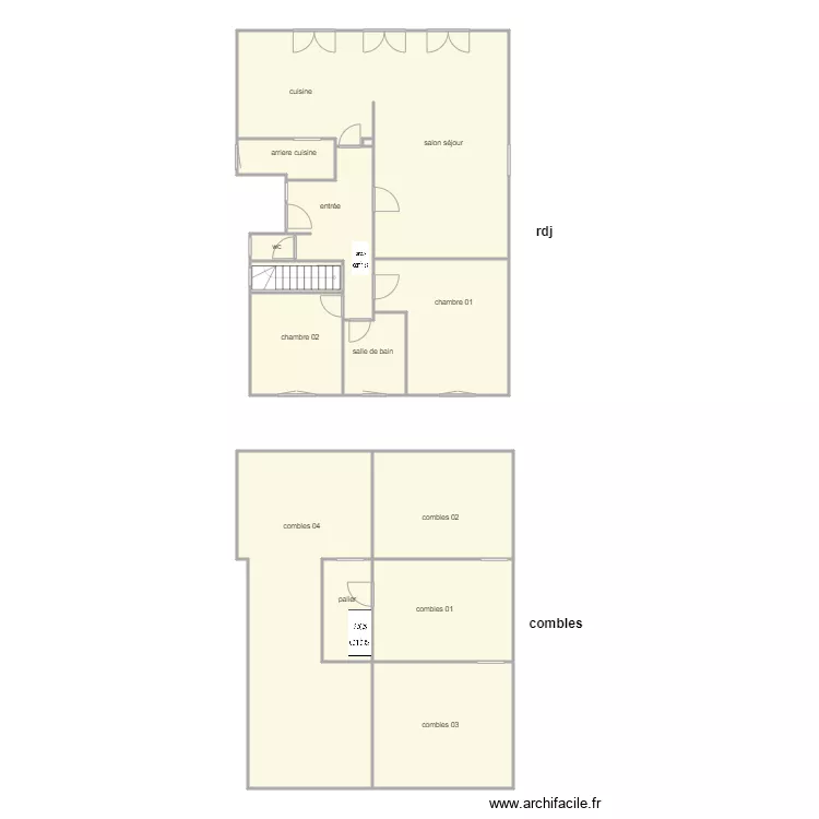 dudit rdc combles am 1334. Plan de 