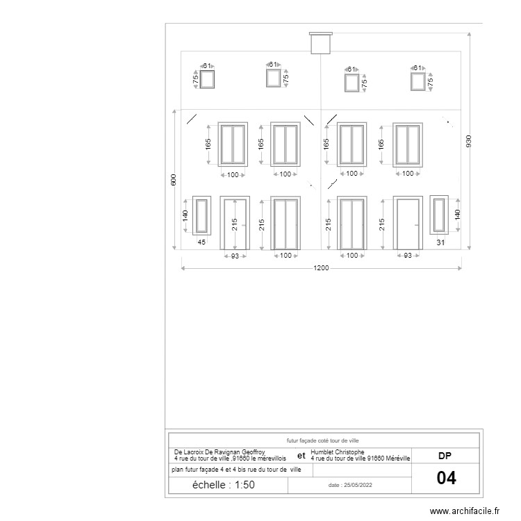 FUTURE FAçade generale? GEOFFROY. Plan de 0 pièce et 0 m2