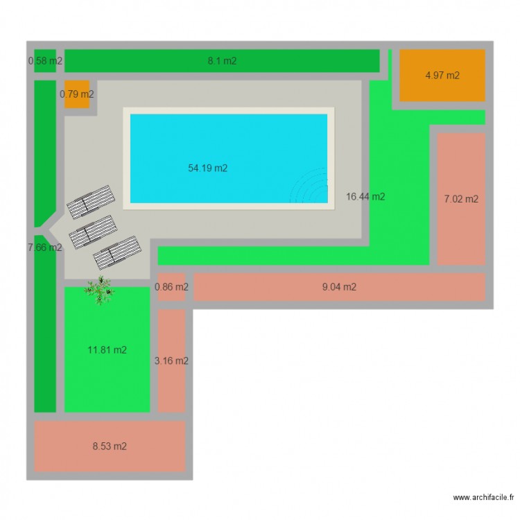 piscine 1. Plan de 0 pièce et 0 m2
