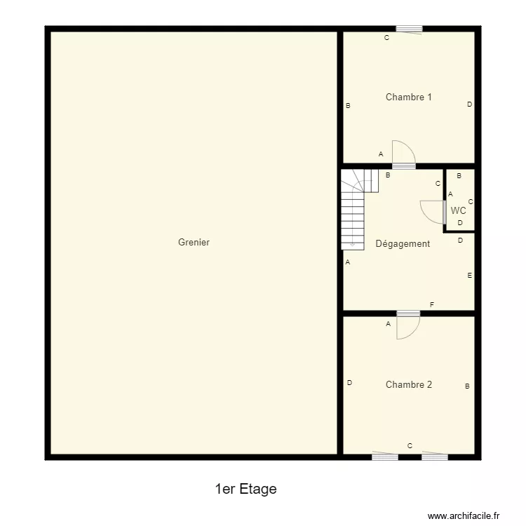 Croquis LERCH 1er Etage. Plan de 