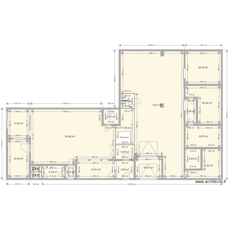 Case G mesures revues. Plan de 0 pièce et 0 m2