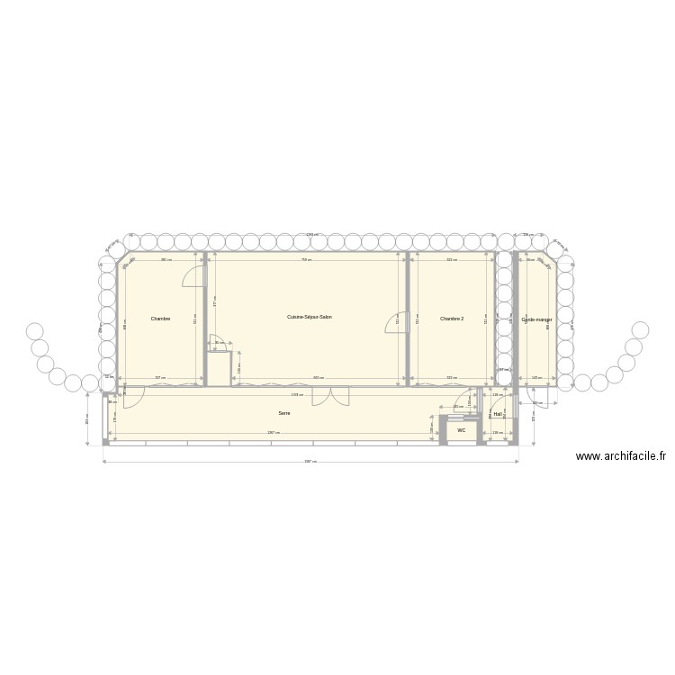 Earthship 5 aménagement. Plan de 0 pièce et 0 m2