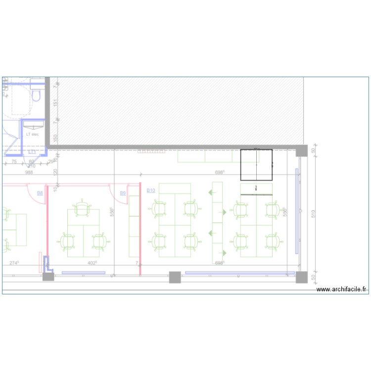 delbert bureau B10. Plan de 0 pièce et 0 m2