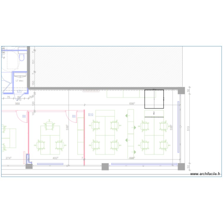 delbert bureau B10. Plan de 0 pièce et 0 m2