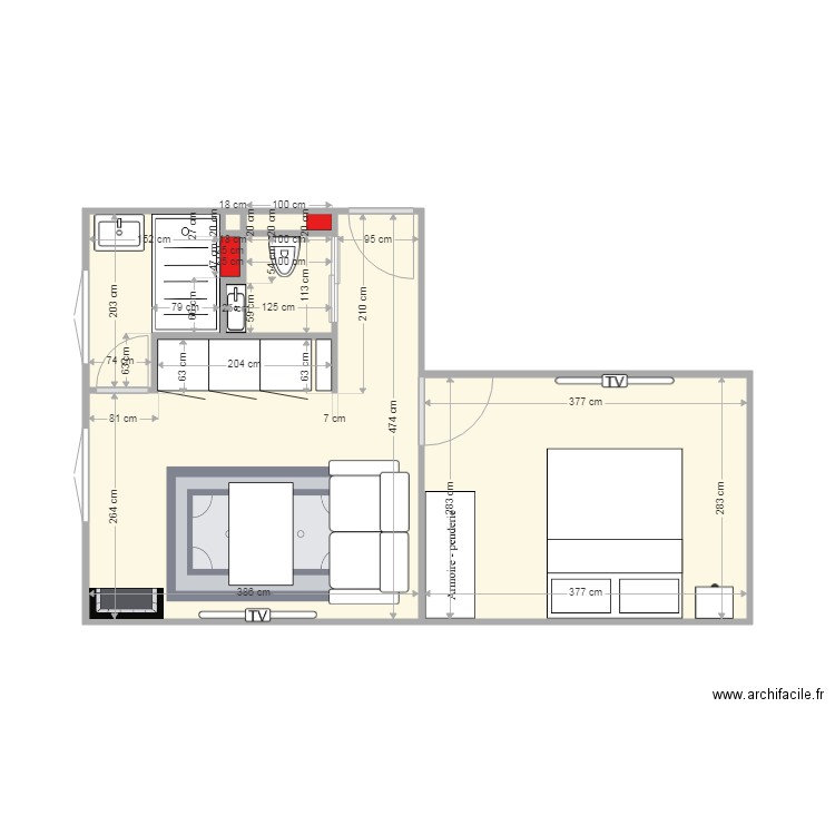 17 B . Plan de 0 pièce et 0 m2