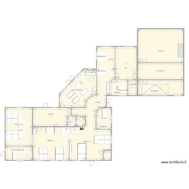 AGENCE SAVENAY PLAN 12 janvier . Plan de 12 pièces et 407 m2